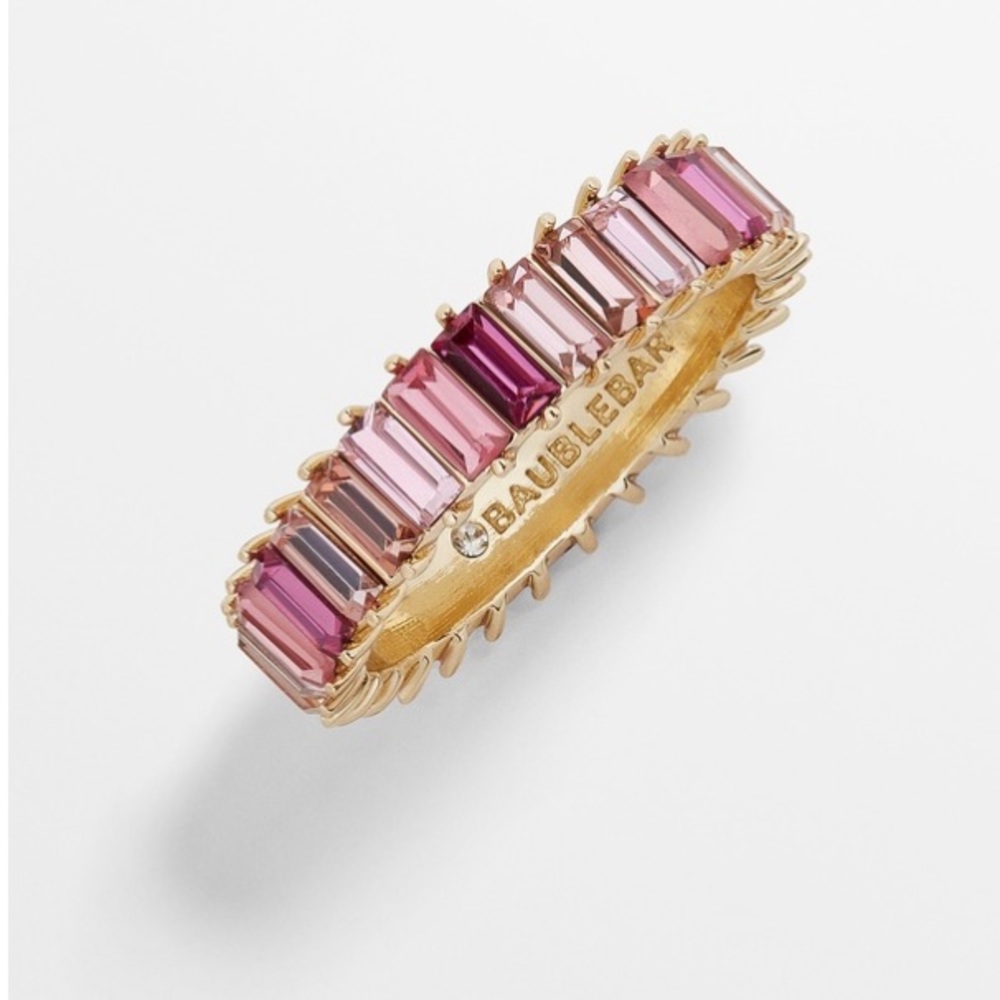 BaubleBar Mini Alidia Ring Pink Ombré New size 9